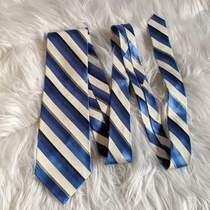 Croft & Barrow Blue Striped 100% Silk Tie